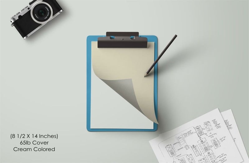 KodyCreations 100 Sheet Card Stock Paper - Cream Colored 65lb Cover Legal Size of 8.5 x 14 Inches - Image 5